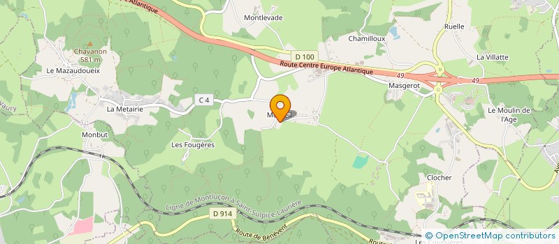 localisation de l'entreprise PATISERVICES VILLATEL à SAINT-SULPICE-LE-GUERETOIS