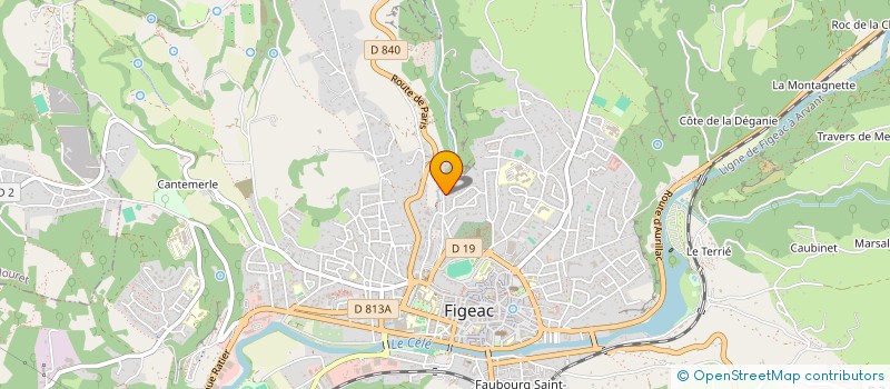 localisation de l'entreprise PATISS'EA  FIGEAC