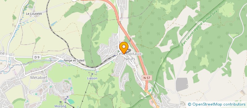 localisation de l'entreprise PATISSERIE ALEXANDRE VUEZ  LES HOPITAUX-NEUFS