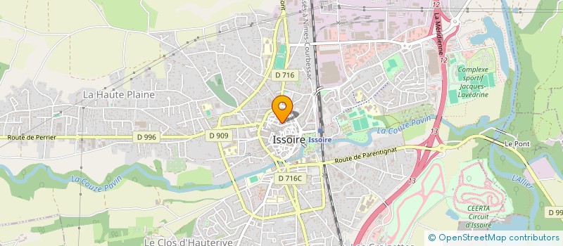 localisation de l'entreprise PATISSERIE ANNE MEUNIER  ISSOIRE