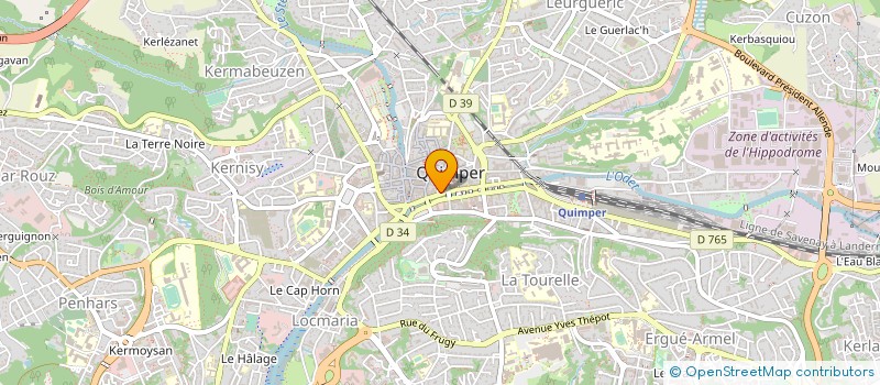 localisation de l'entreprise PATISSERIE AU FIL DE L'O à QUIMPER