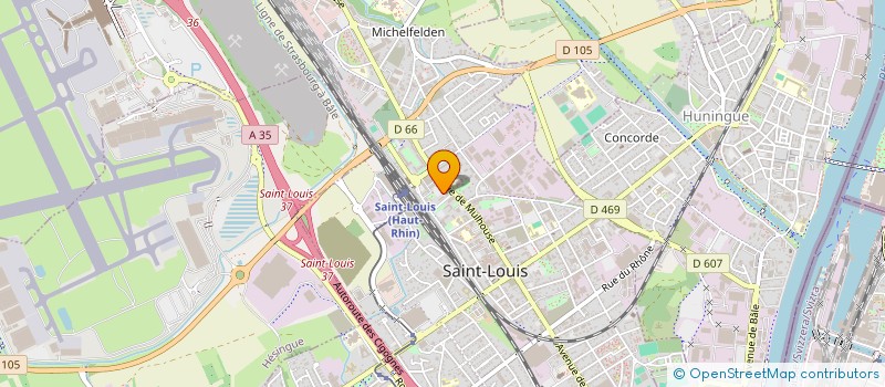 localisation de l'entreprise PATISSERIE BAUER à SAINT-LOUIS
