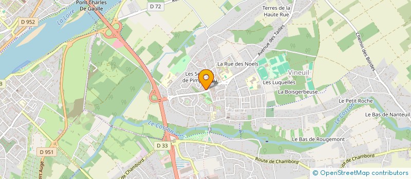 localisation de l'entreprise PATISSERIE BOULANGERIE DES QUATRE VENTS à VINEUIL