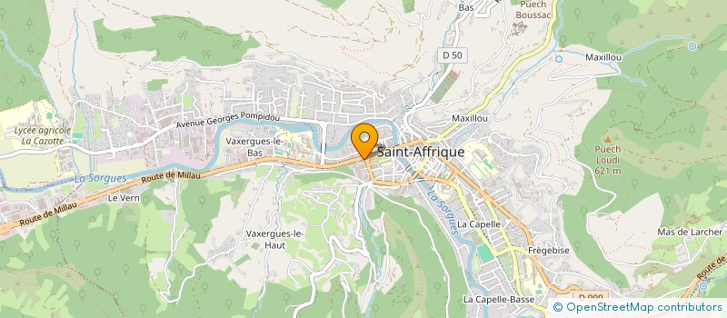 localisation de l'entreprise PATISSERIE BOYER à SAINT-AFFRIQUE