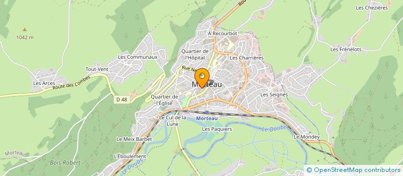 localisation de l'entreprise PATISSERIE CARETTI à MORTEAU