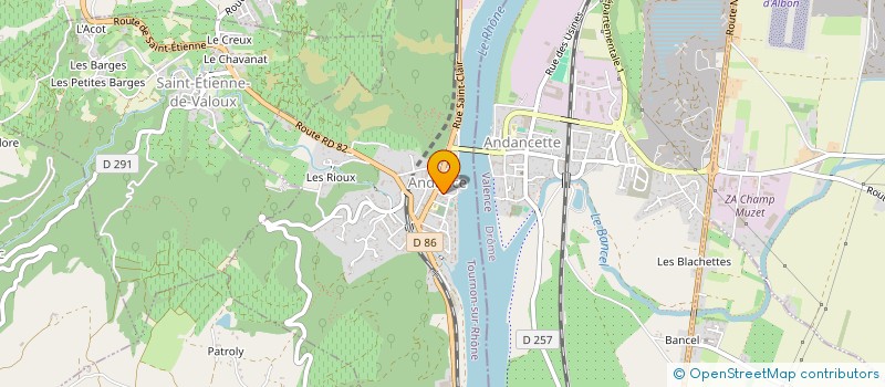 localisation de l'entreprise PATISSERIE CHATELET  ANDANCE