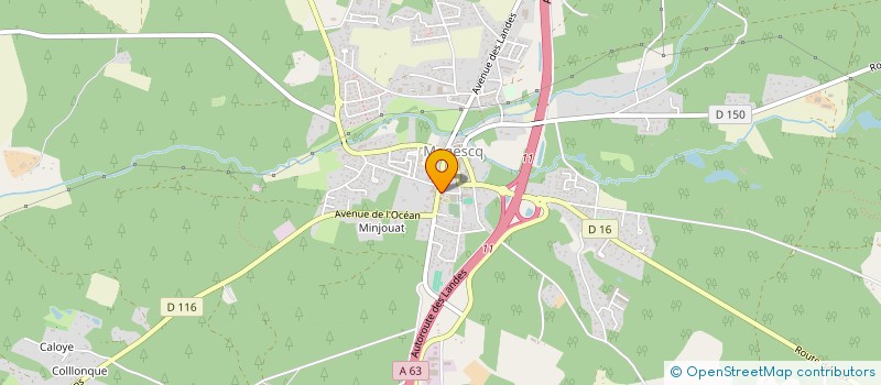 localisation de l'entreprise PATISSERIE-CHOCOLATERIE-BOULANGERIE CEDRIC LEVEAU  MAGESCQ