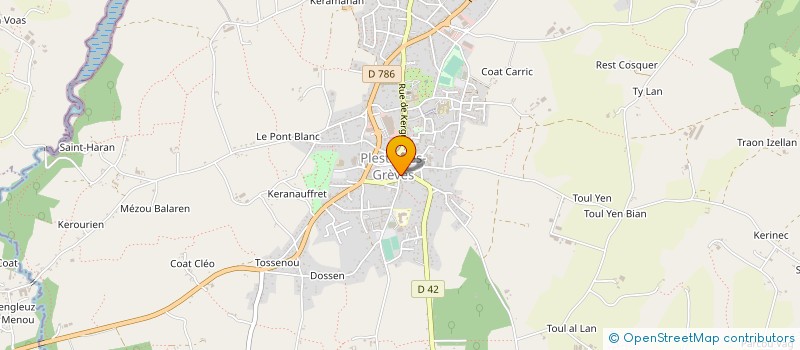 localisation de l'entreprise PATISSERIE COQUIL à PLESTIN-LES-GREVES
