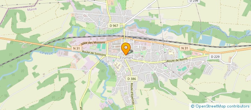 localisation de l'entreprise PATISSERIE CREATION GUILLEMART à FISMES