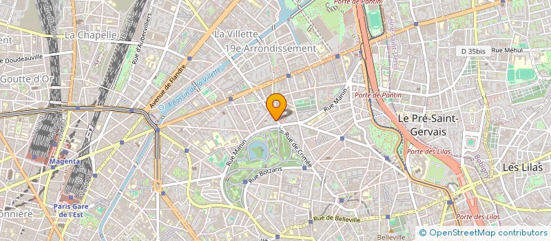 localisation de l'entreprise PATISSERIE DES BUTTES à PARIS