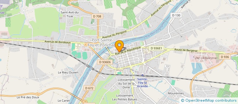 localisation de l'entreprise PATISSERIE DRUART  SAINTE-FOY-LA-GRANDE