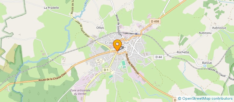 localisation de l'entreprise PATISSERIE DU DONJON à CRAPONNE-SUR-ARZON