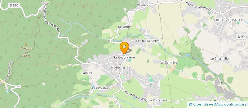 localisation de l'entreprise PATISSERIE DUVILLARD  POLLIONNAY