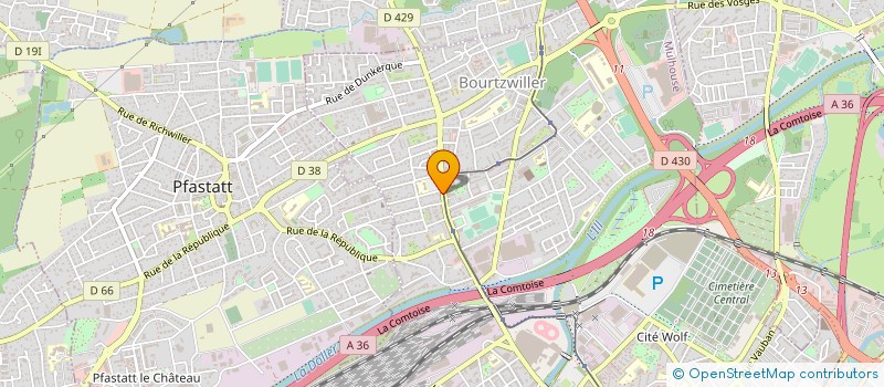 localisation de l'entreprise PATISSERIE GAUGLER à MULHOUSE