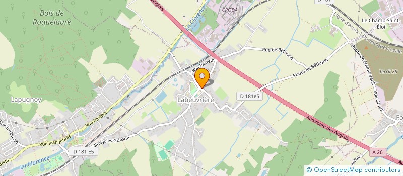 localisation de l'entreprise PATISSERIE J.A.R  LABEUVRIERE