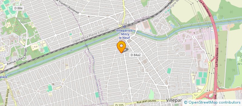 localisation de l'entreprise PATISSERIE JUILLY  VILLEPARISIS