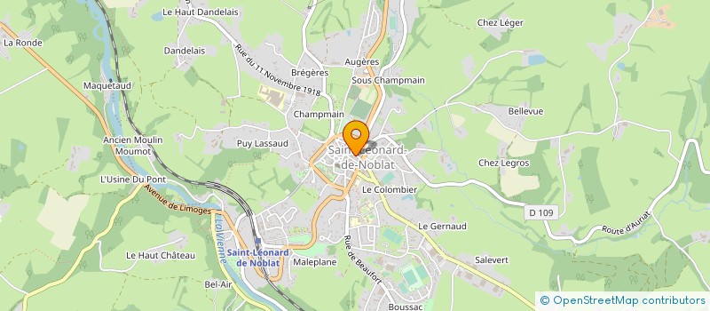 localisation de l'entreprise PATISSERIE LACOUR à SAINT-LEONARD-DE-NOBLAT