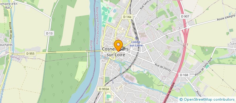 localisation de l'entreprise PATISSERIE NATHALIE à COSNE-COURS-SUR-LOIRE