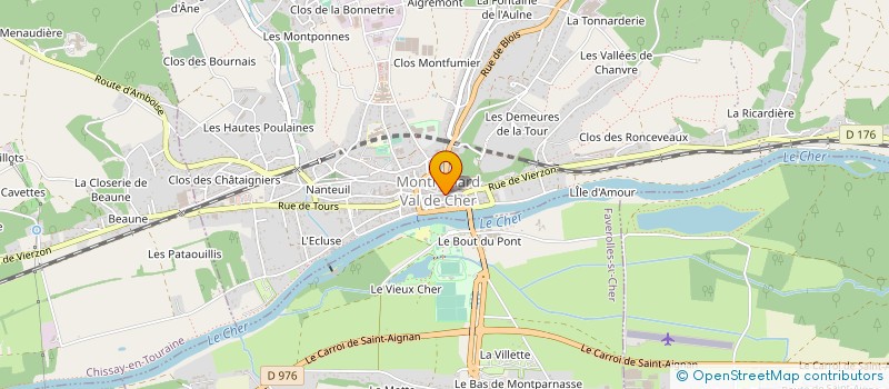 localisation de l'entreprise PATISSERIE RICHARD CHATEIGNER  MONTRICHARD-VAL-DE-CHER