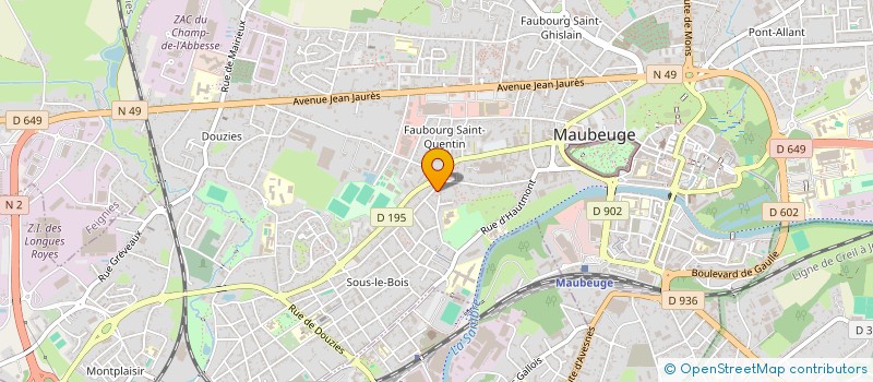 localisation de l'entreprise PATISSERIE SAINT ANTOINE à MAUBEUGE