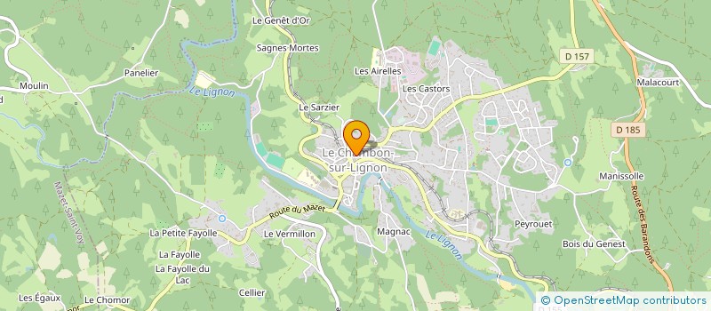 localisation de l'entreprise PATISSERIE SIXIEME SENS à LE CHAMBON-SUR-LIGNON