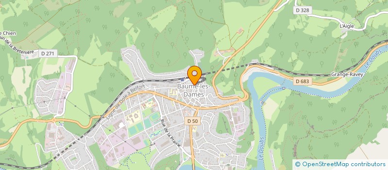 localisation de l'entreprise PATISSERIE THIEBAUD TRAITEUR  BAUME-LES-DAMES