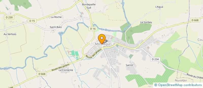 localisation de l'entreprise PATISSIER  MONSEGUR