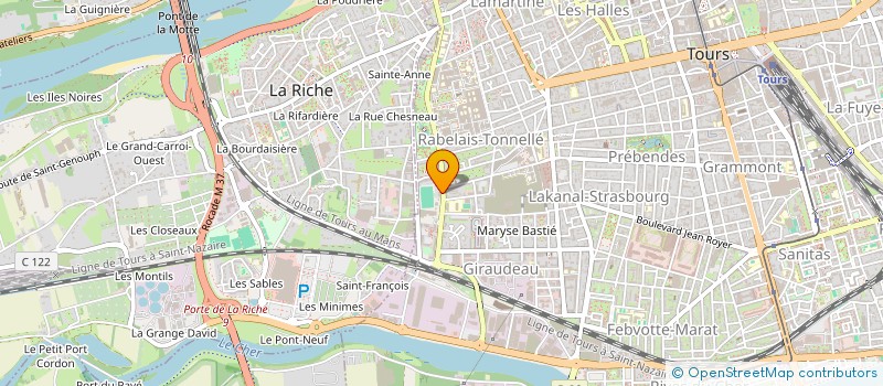 localisation de l'entreprise PATR LAIQUE RABELAIS TONNELLE à TOURS