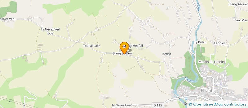 localisation de l'entreprise PATRICE JOUAN  ELLIANT