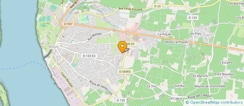 localisation de l'entreprise PATRICE PLOMBERIE CHAUFFAGE à BLAYE