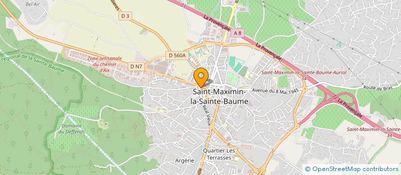 localisation de l'entreprise PATRICE RUSSO IMMOBILIER à SAINT-MAXIMIN-LA-SAINTE-BAUME