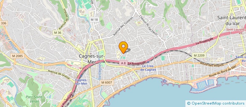 localisation de l'entreprise PATRICK AGNES TRANSPORT EXPRESS à CAGNES-SUR-MER
