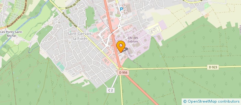 localisation de l'entreprise PATRICK LAZENNEC DIFFUSION à SAINT-GERVAIS-LA-FORET