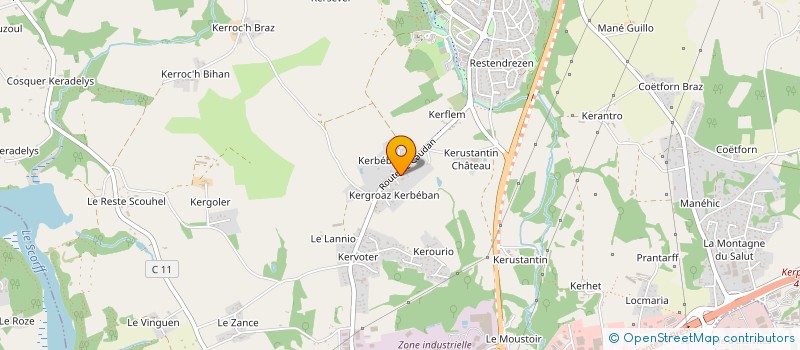 localisation de l'entreprise PATRICK LE STRAT à CAUDAN
