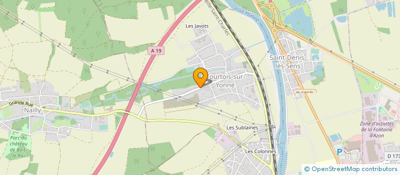 localisation de l'entreprise PATRICK LEMAIRE PAYSAGE à COURTOIS-SUR-YONNE