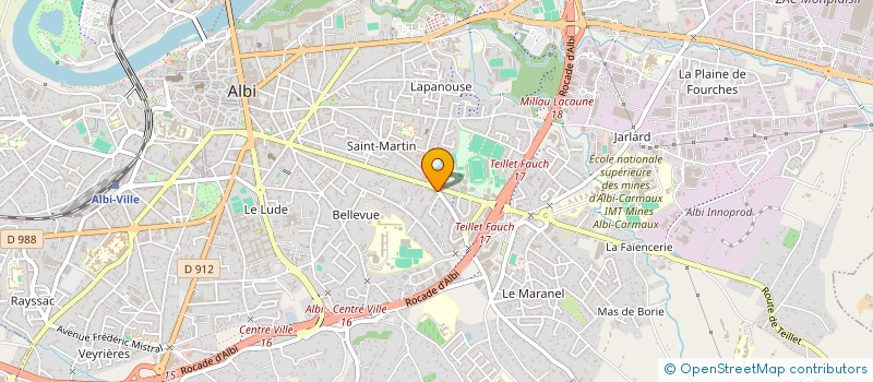 localisation de l'entreprise PATRICK POUSSOLES à ALBI