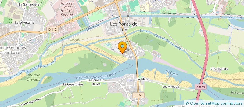 localisation de l'entreprise PATRICK ROBIN LUTHIER  LES PONTS-DE-CE