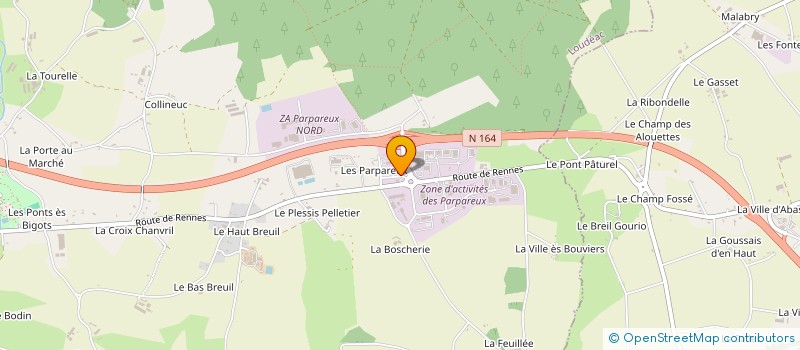 localisation de l'entreprise PATRICK SOHIER SAS à LOUDEAC