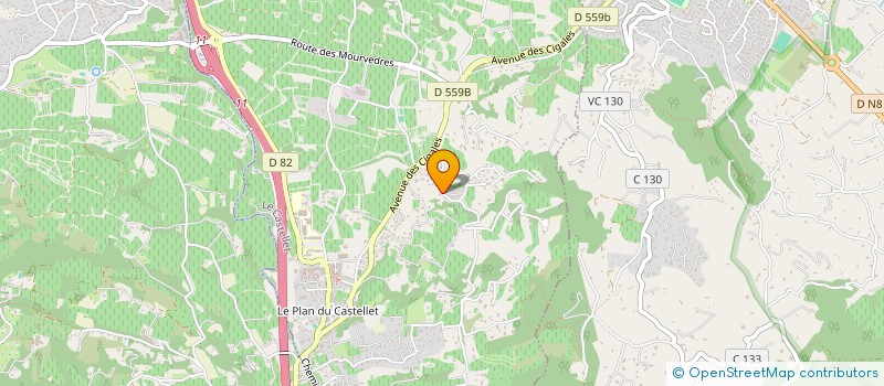 localisation de l'entreprise PATRICK TRAVAUX AGRICOLES à LE CASTELLET