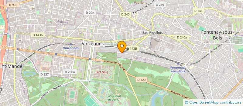 localisation de l'entreprise PATRIMAK à VINCENNES