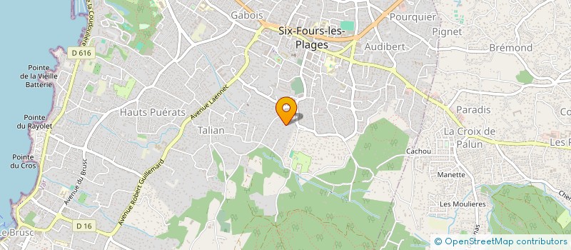 localisation de l'entreprise PATRIMOINE DISDERO à SIX-FOURS-LES-PLAGES