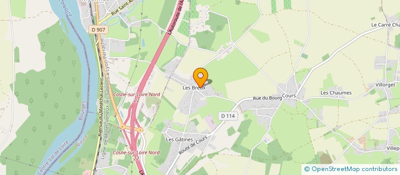 localisation de l'entreprise PATRIMOINE ET CONSTRUCTION à COSNE-COURS-SUR-LOIRE
