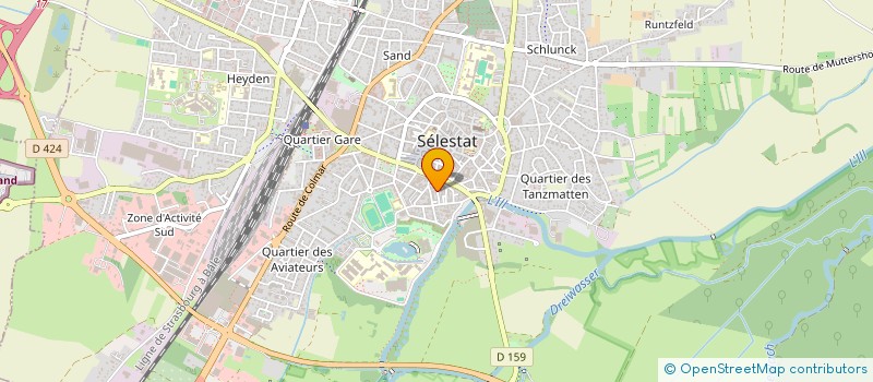 localisation de l'entreprise PATRIMOINE ET COUVERTURE D'ALSACE à SELESTAT