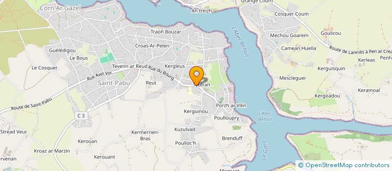 localisation de l'entreprise PATRIMOINE ET ENVIRONNEMENT  SAINT-PABU