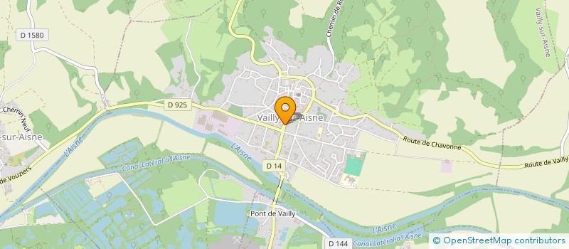 localisation de l'entreprise PATRIMOINE ET ENVIRONNEMENT VAILLYSIENS  VAILLY-SUR-AISNE