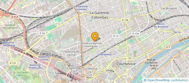localisation de l'entreprise PATRIMOINE ET FINANCEMENT à COURBEVOIE