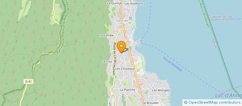 localisation de l'entreprise PATRIMOINES ET ENTREPRISES  SEVRIER