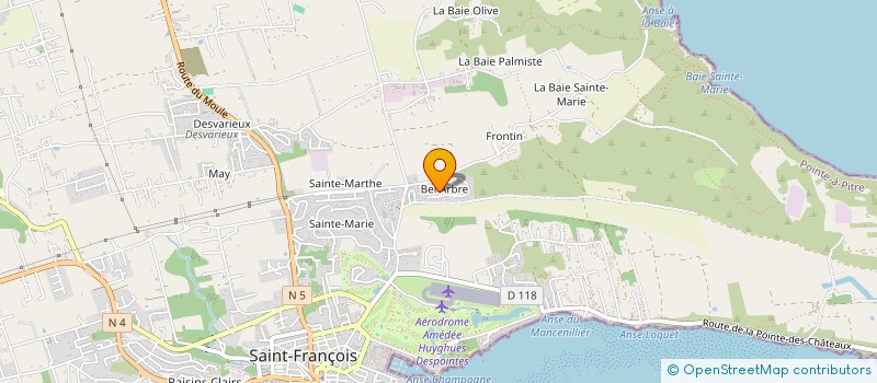 localisation de l'entreprise PATRIMONIAL FINANCE  SAINT-FRANCOIS