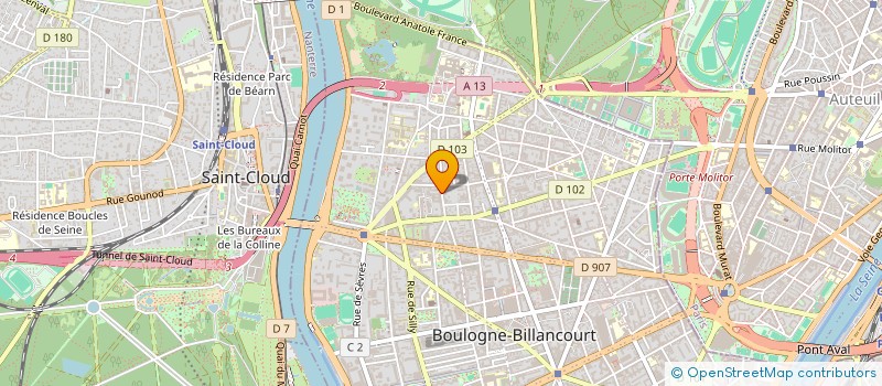 localisation de l'entreprise PATRIMONIAL GESTION à BOULOGNE-BILLANCOURT