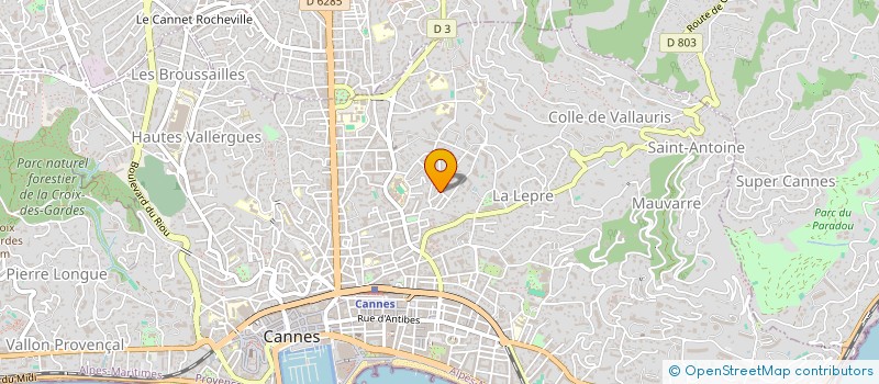 localisation de l'entreprise PATRIMONIUM CONCEPT à CANNES